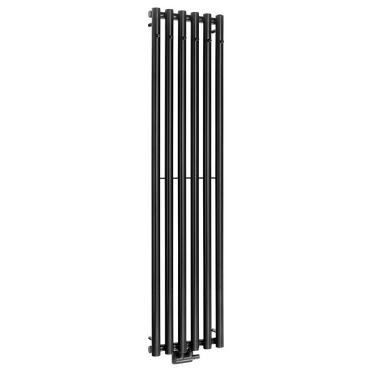 PILON Badheizkörper 418x1800mm, 800W, mit 6 Haken, Schwarz matt