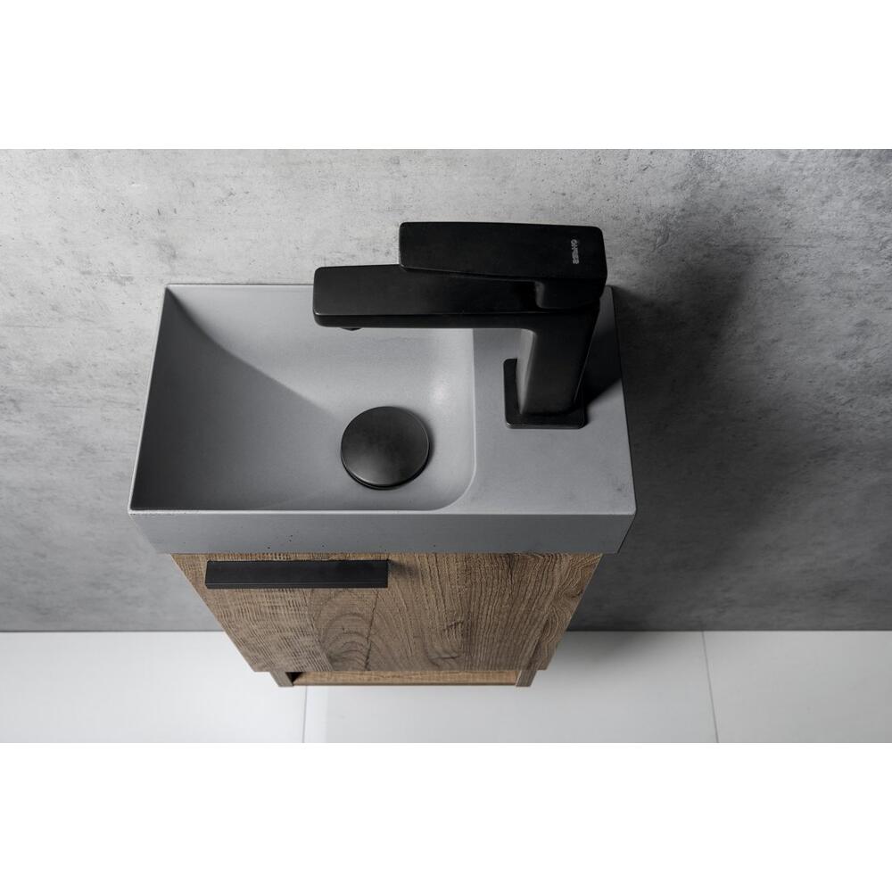 PICCOLINO Beton-Waschbecken 30,8x10x17cm, Armaturloch rechts, Grau