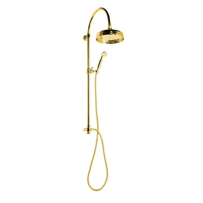 ANTEA Duschsäule ohne Armatur, Kopf- und Handbrause, Gold