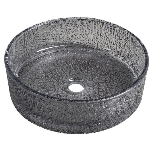 ERSEL Glaswaschbecken  zum Aufsetzen, Durch. 39,5cm, Schwarz