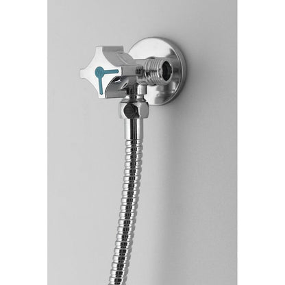WC-Handbrause mit Doppelventil und Spülkasten-Wasseranschluss, Chrom