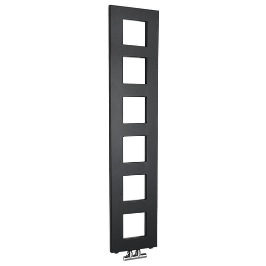 BLOCK Badheizkörper 280x1330 mm, Schwarz mat