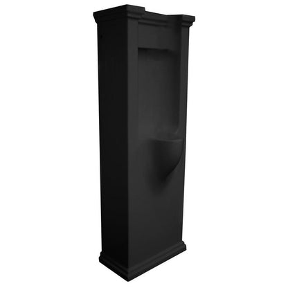 WALDORF Urinal 44x124,5cm, inklusive Siphon und Befestigungsset, schwarz matt