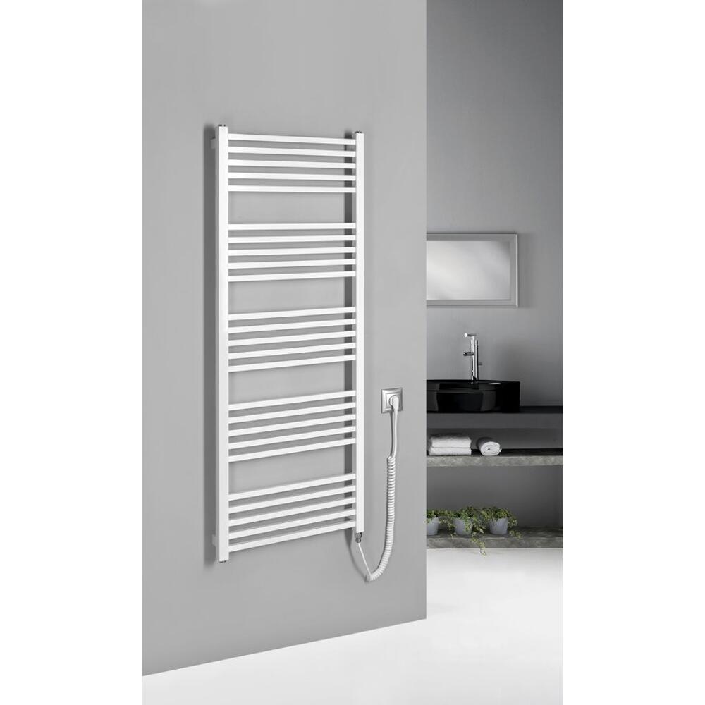 METRO-E Elektrischer Badheizkörper, gerade, 500x1340 mm, 500 W, Weiß