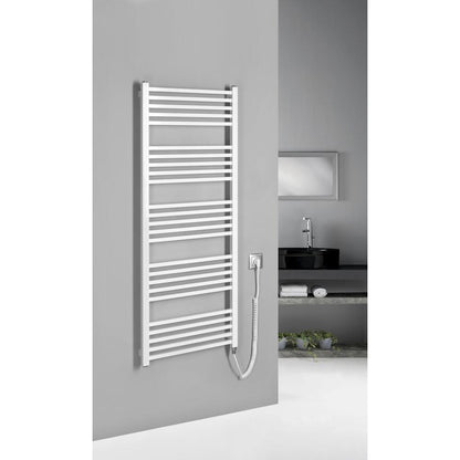 METRO-E Elektrischer Badheizkörper, gerade, 500x1340 mm, 500 W, Weiß