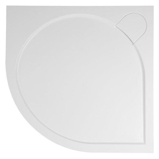 ARCA Gussmarmor-Duschwanne, Viertelkreis, 90x90cm, R550