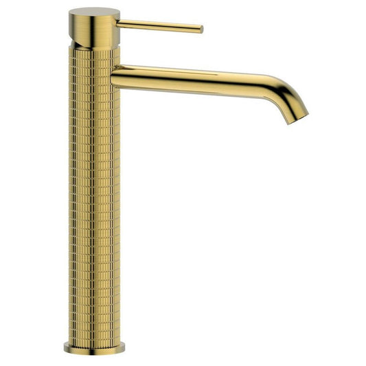 FLAWO Waschtischarmatur, hoch, matt Gold