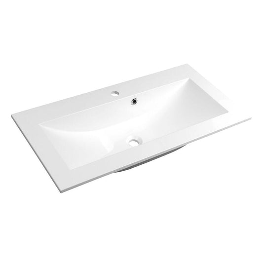 YUKON Waschtisch 80x45cm, Gussmarmor, weiß