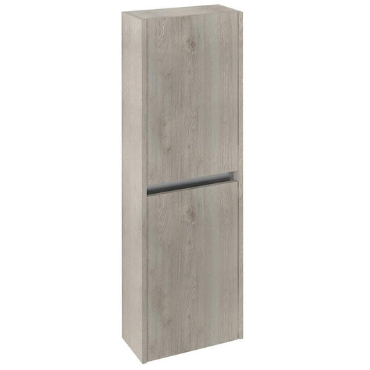 NIRONA hochschrank 40x140x20cm, 2x Tür, links/rechts, Eiche Mocca