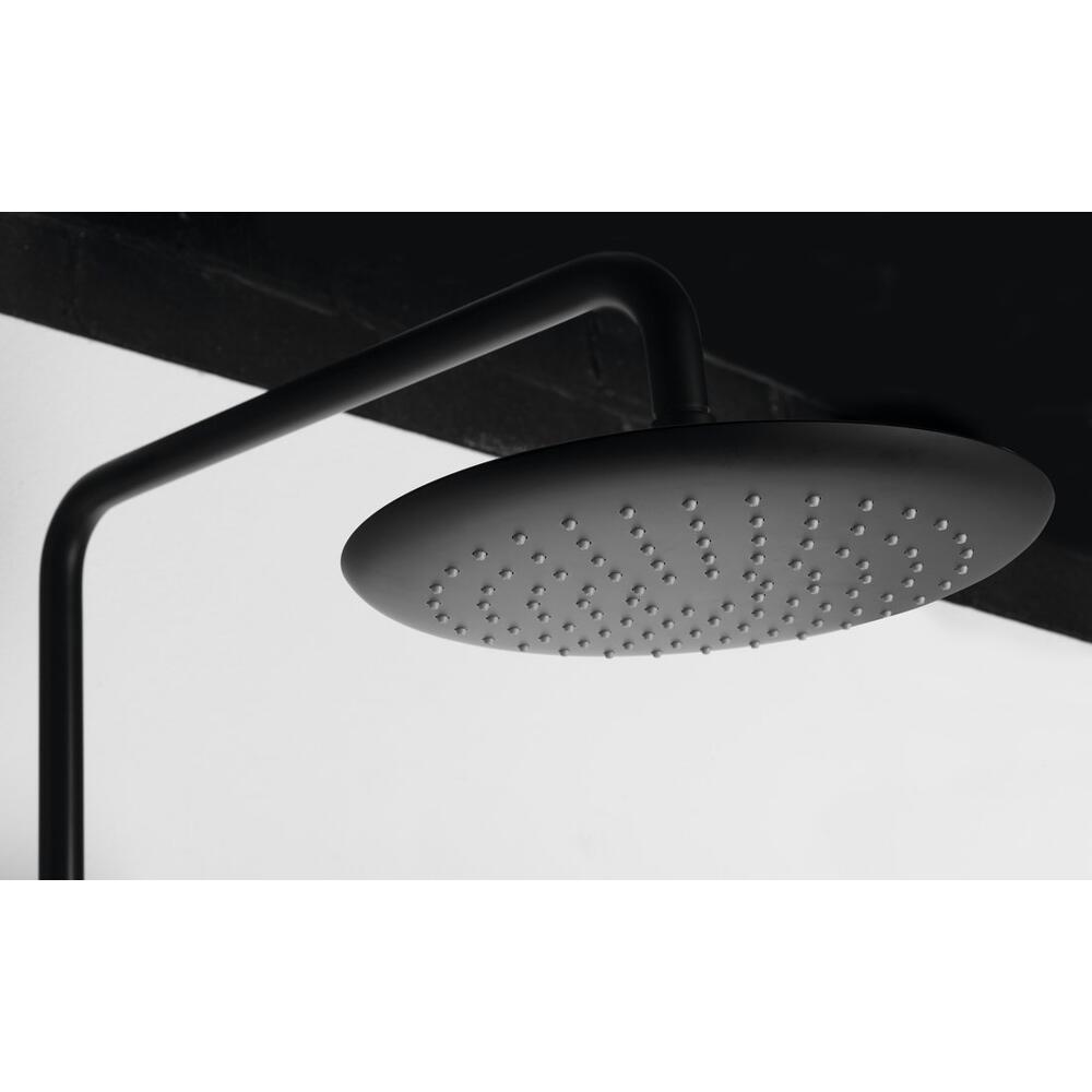 SOLARIS Duschsäule mit Thermostat-Armatur, schwarz matt/Chrom