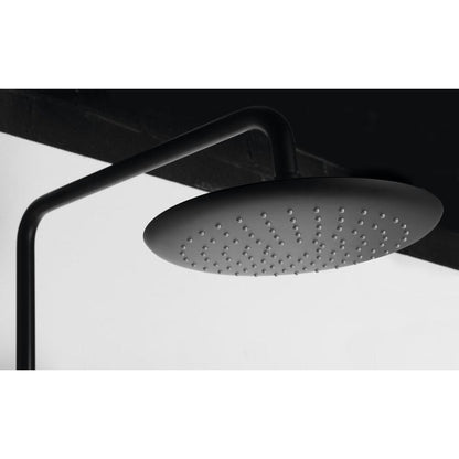 SOLARIS Duschsäule mit Thermostat-Armatur, schwarz matt/Chrom
