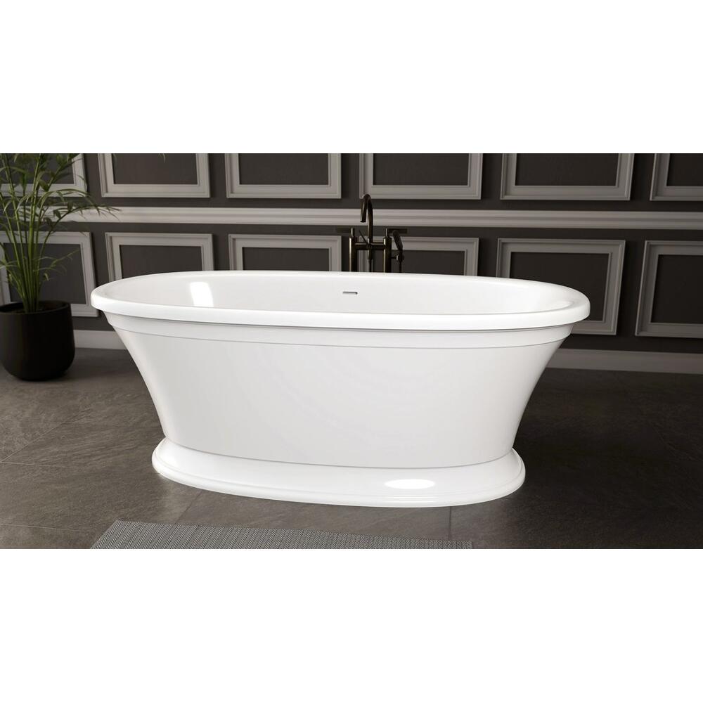 VELIA Gussmarmor-Badewanne 167x83x62,5cm, weiß