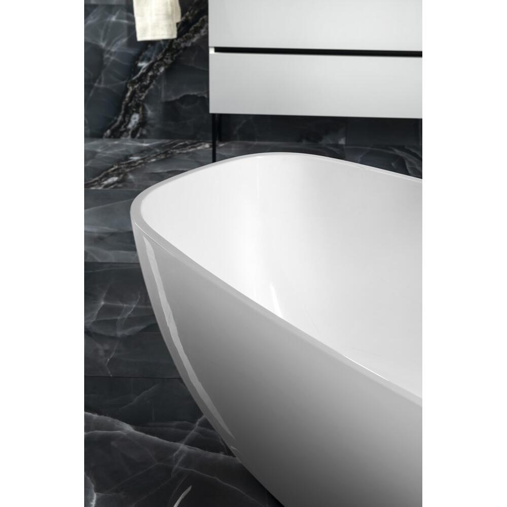 IPANEMA Gussmarmor- Badewanne 168x72x49cm, weiß