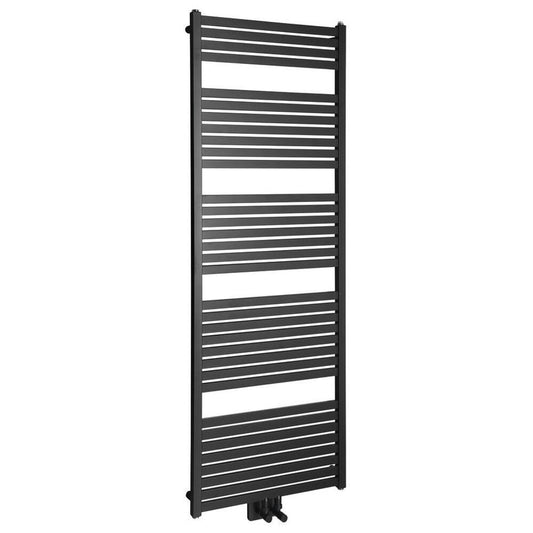 TONDI Badheizkörper 600x1690 mm, Mittelanschluss, Schwarz mat