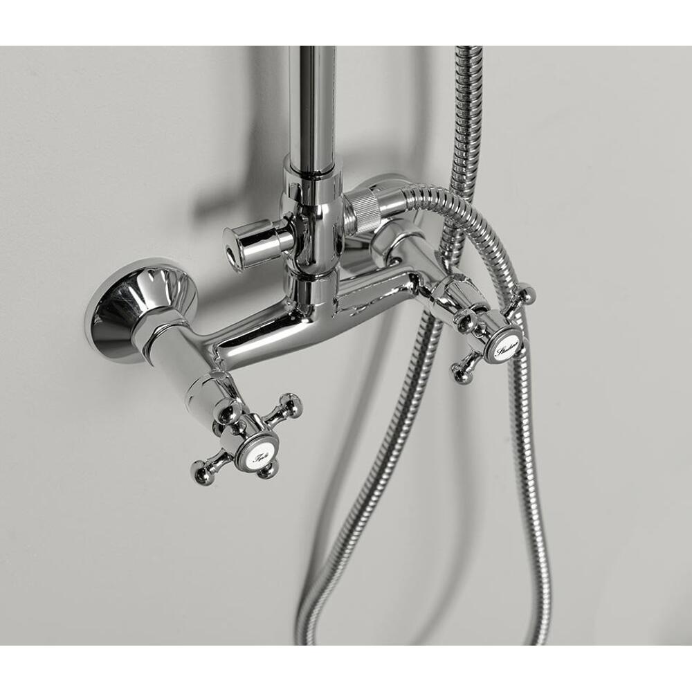 ANTEA Duschsäule ohne Armatur, mit Kopf- und Handbrause, 963-1288mm, Chrom