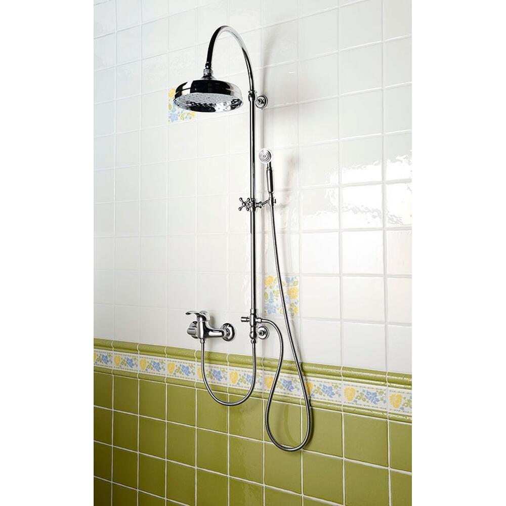 VANITY Duschsäule mit Armaturenanschluss, Kopf- und Handbrause, Chrom