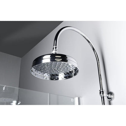 VANITY Duschsäule mit Armaturenanschluss, Kopf- und Handbrause, Chrom