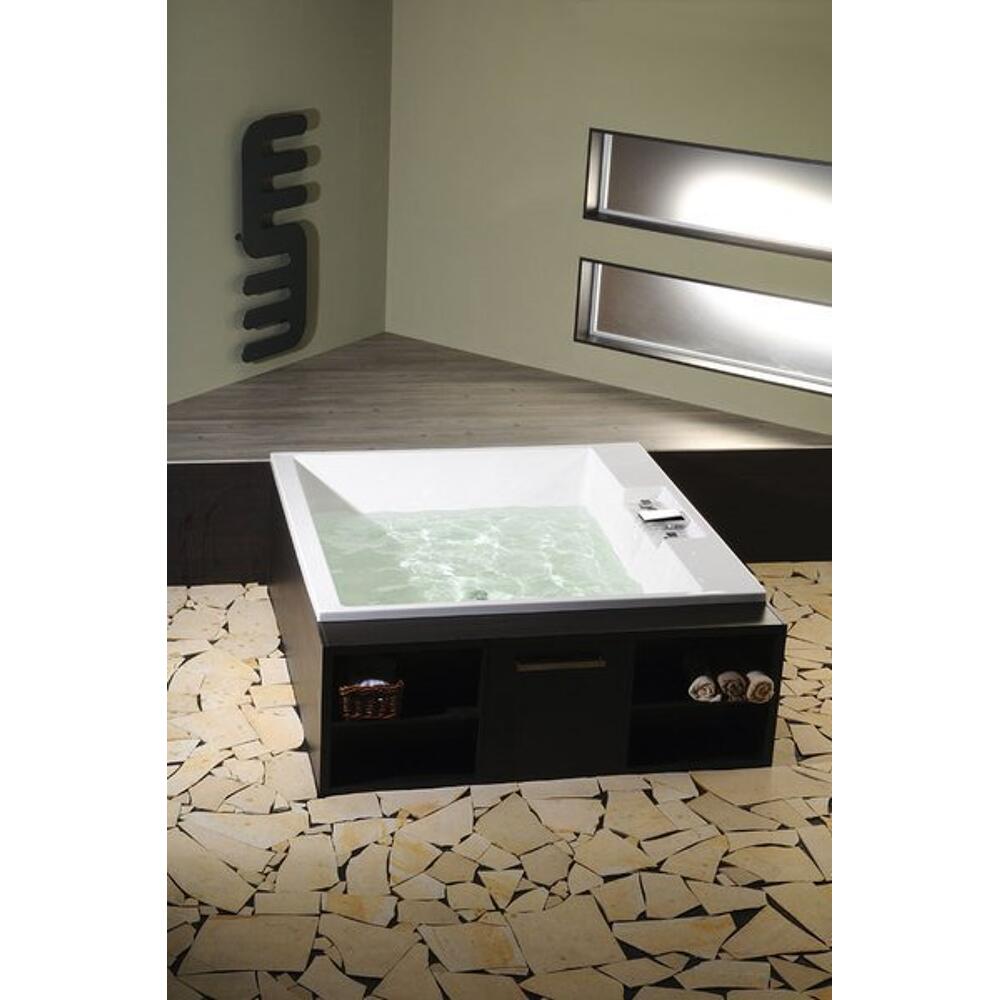 CAME Quadrat-Badewanne mit Rahmengestell 175x175x50cm, weiß