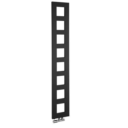 BLOCK Badheizkörper 280x1750 mm, Schwarz mat