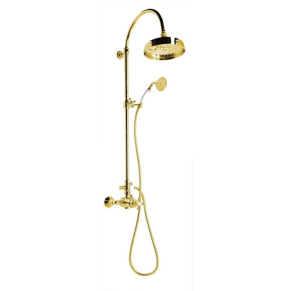 ANTEA Duschsäule mit Thermostat-Armatur, Gold