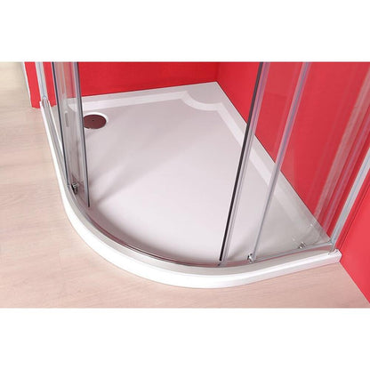 RIVA Duschwanne, Viertelkreis 100x80x4cm, links