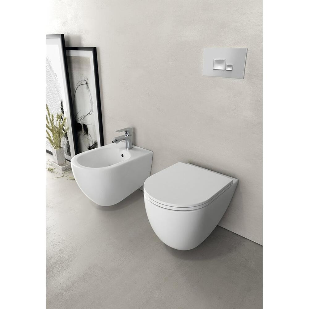 INFINITY Hänge-Bidet 36,5x53cm, weiß matt