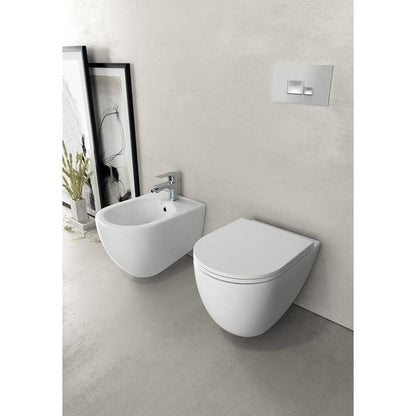 INFINITY Hänge-Bidet 36,5x53cm, weiß matt