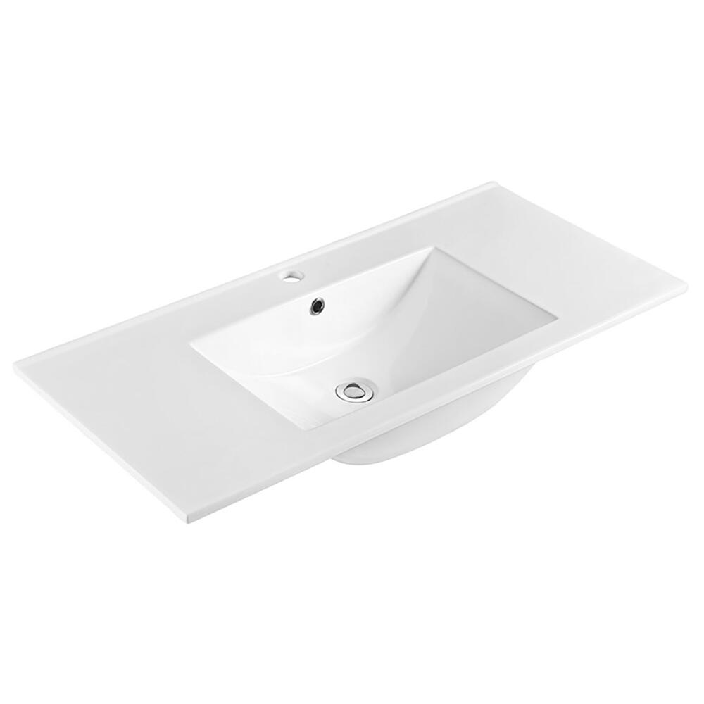 SLIM Keramik-Waschtisch, Möbel, 101x46,5cm, Weiß