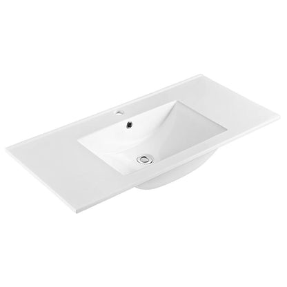 SLIM Keramik-Waschtisch, Möbel, 101x46,5cm, Weiß