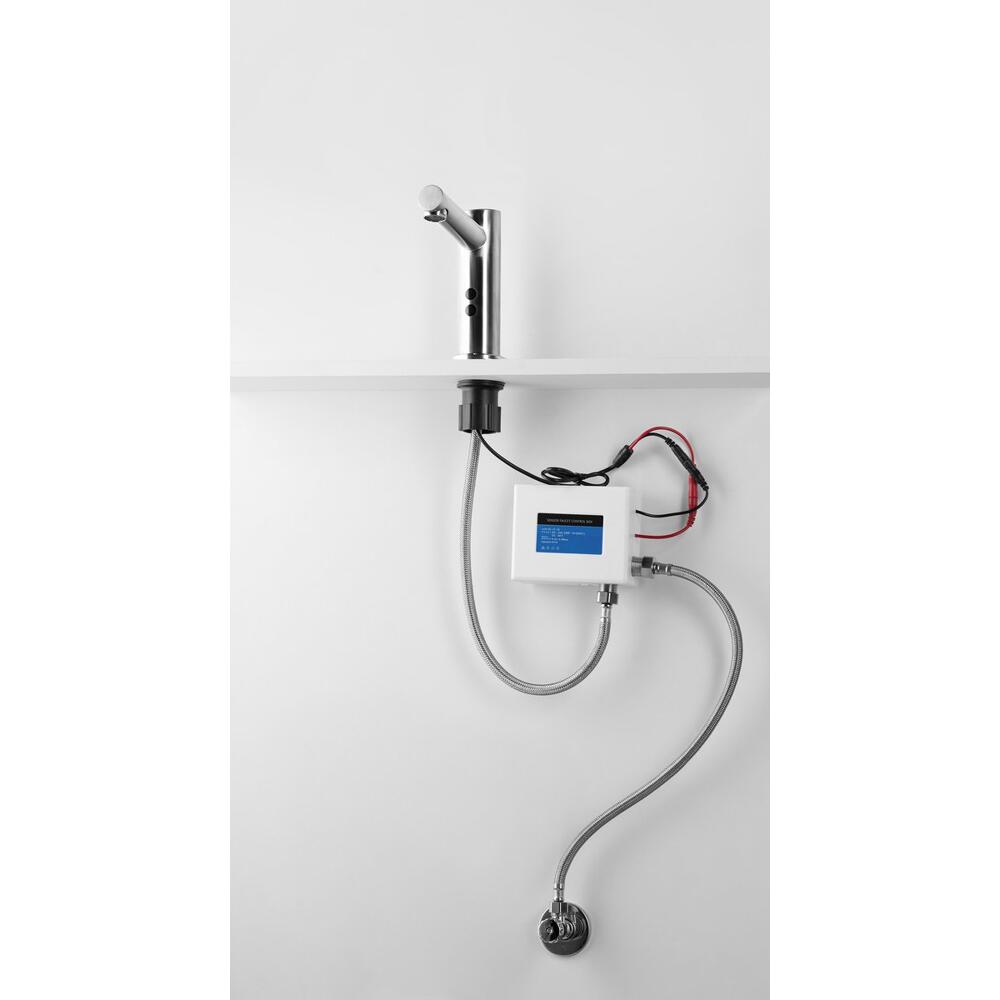 Sensor-Standarmatur 6V DC (4xAA), Edelstahl Matt