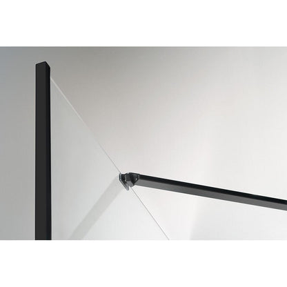 ZOOM LINE BLACK Duschabtrennung Viertelkreis 900x900mm, Klarglas, rechts