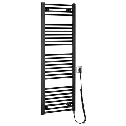 DIRECT-E Elektrischer Badheizkörper, gerade, 450x1320 mm, 400 W, Schwarz