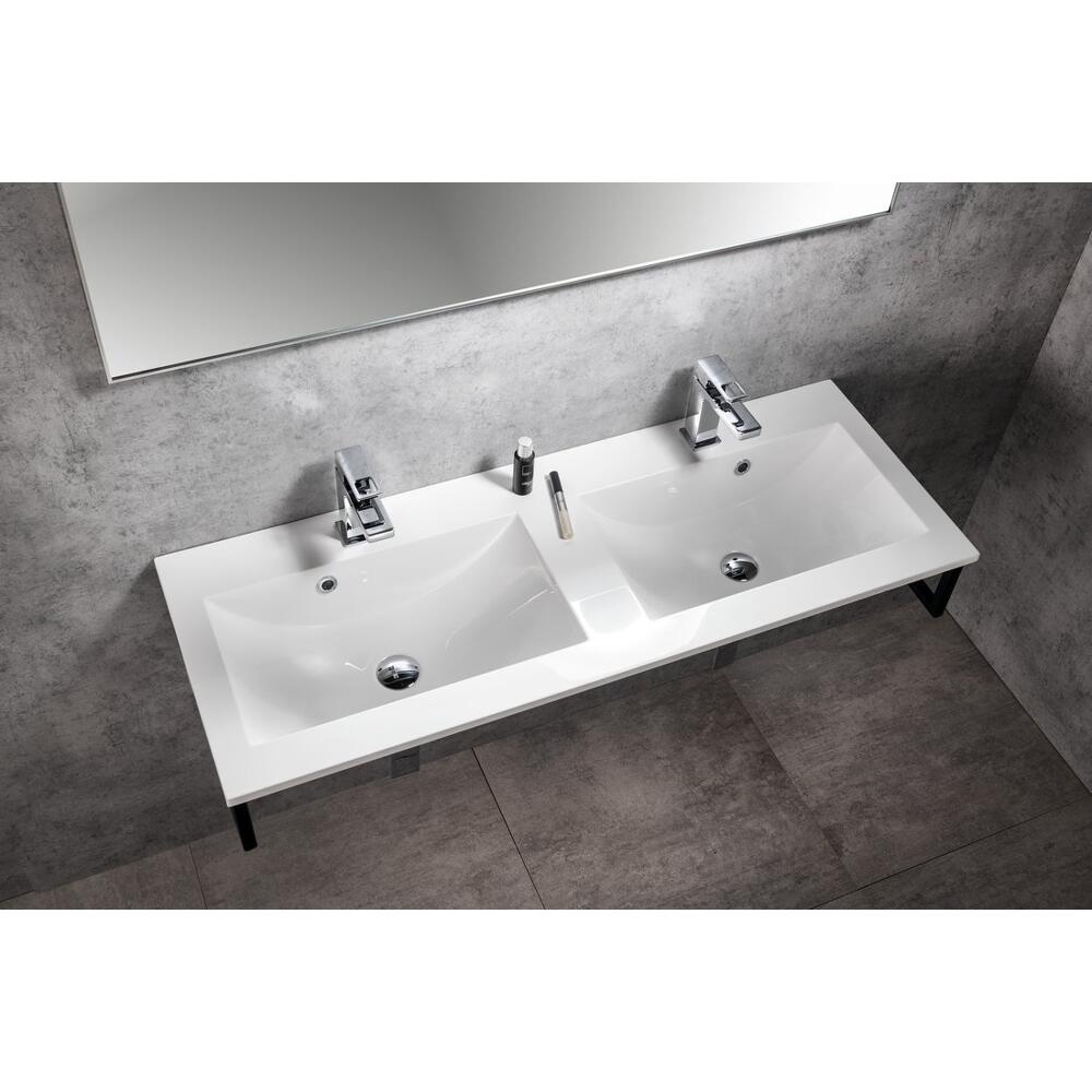 YUKON Waschtisch 120x45cm, Gussmarmor, weiß