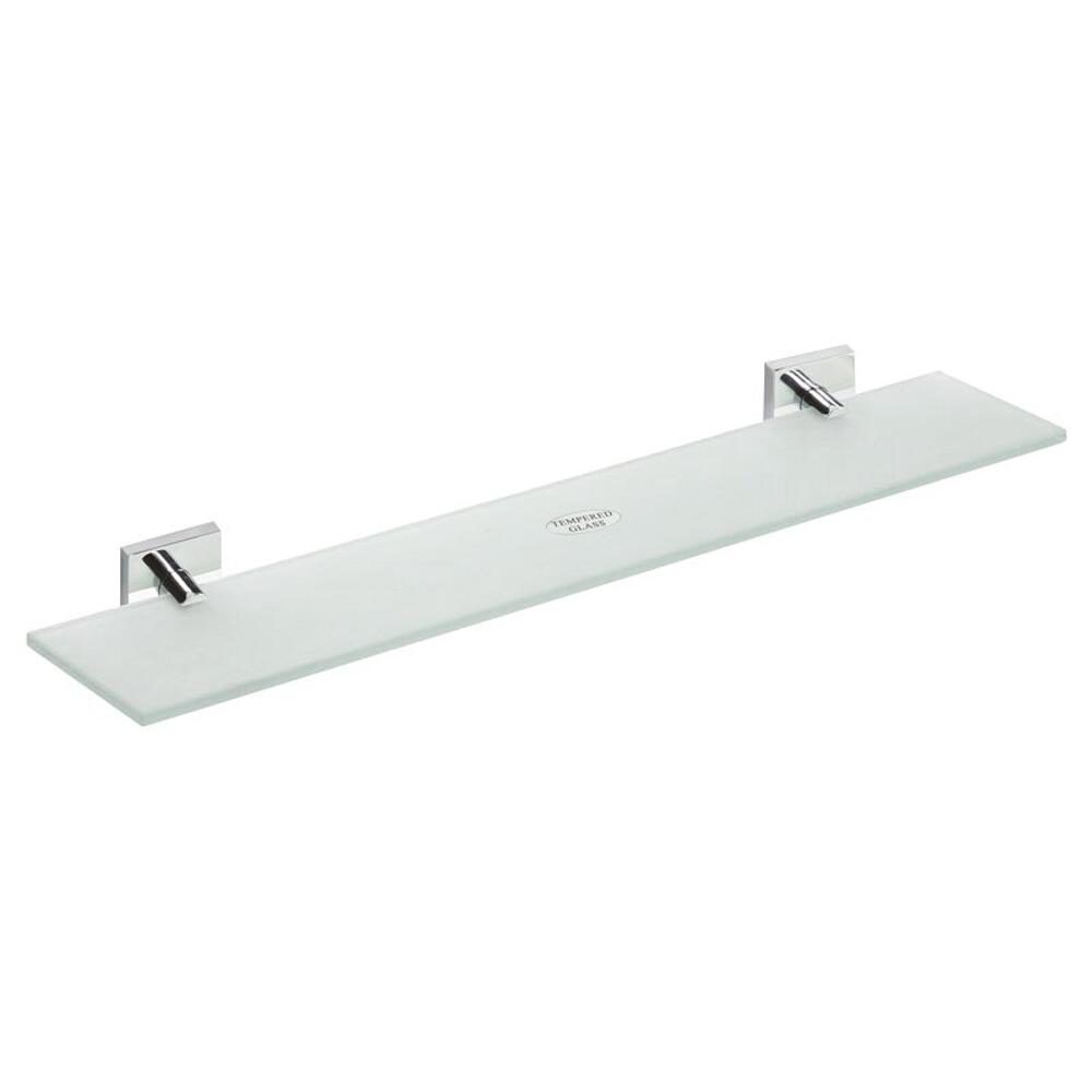 X-SQUARE Glasablage 600x55x130mm, Milchglas, Chrom
