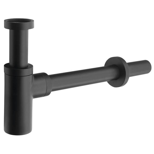 Waschbecken-Siphon 5/4", Durchmesser 32mm, rund, Schwarz matt
