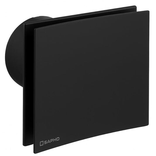 EIRA Axial-Badlüfter mit Zeitschaltuhr, 15W, Rohrleitung 100mm, Schwarz