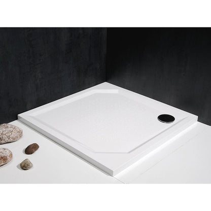 ANETA90 Gussmarmor-Duschwanne, Quadrat 90x90cm