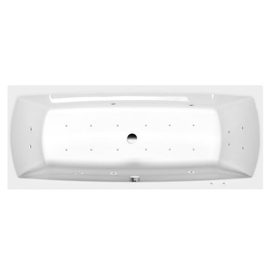 LILY Whirlpool-Badewanne, 170x70x39cm, Active Hydro-Air, Chrom