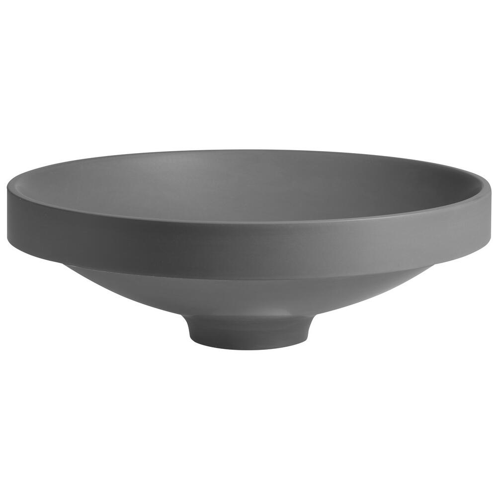 VERTO Einbauwaschtisch, Gussmarmor, Durch. 40,5cm Grau matt