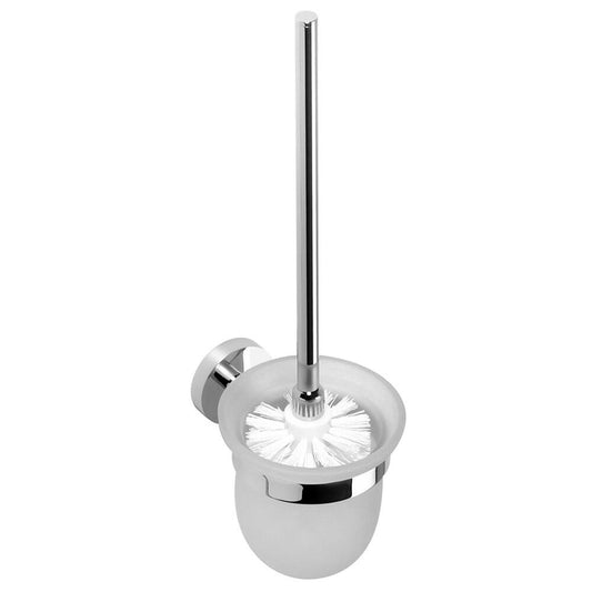 X-ROUND Hänge-WC-Bürste, Milchglas, Chrom