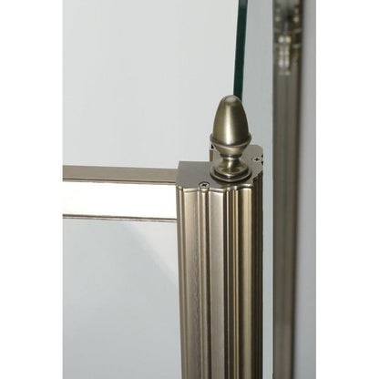 ANTIQUE Duschtür 800mm, rechts, Klarglas, bronze