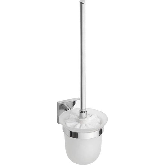 X-SQUARE Hänge-WC-Bürste, Milchglas, Chrom