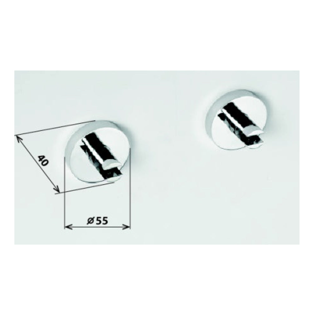 X-ROUND Glasablage halter 8mm, Chrom