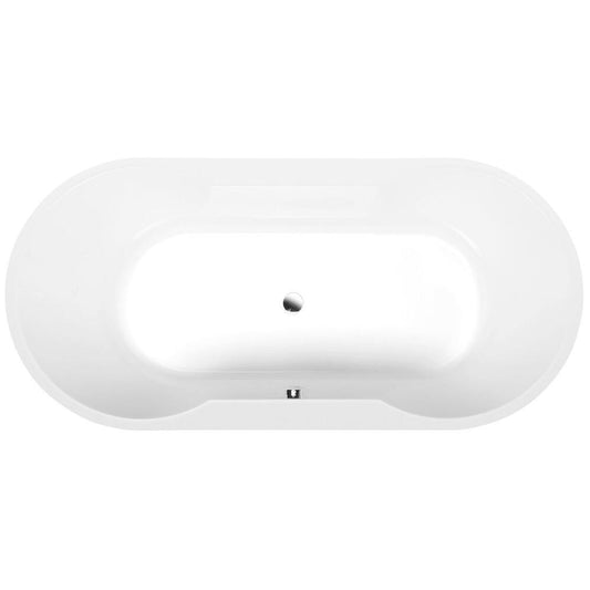 IO Ovale Badewanne 180x85x49cm, Weiß