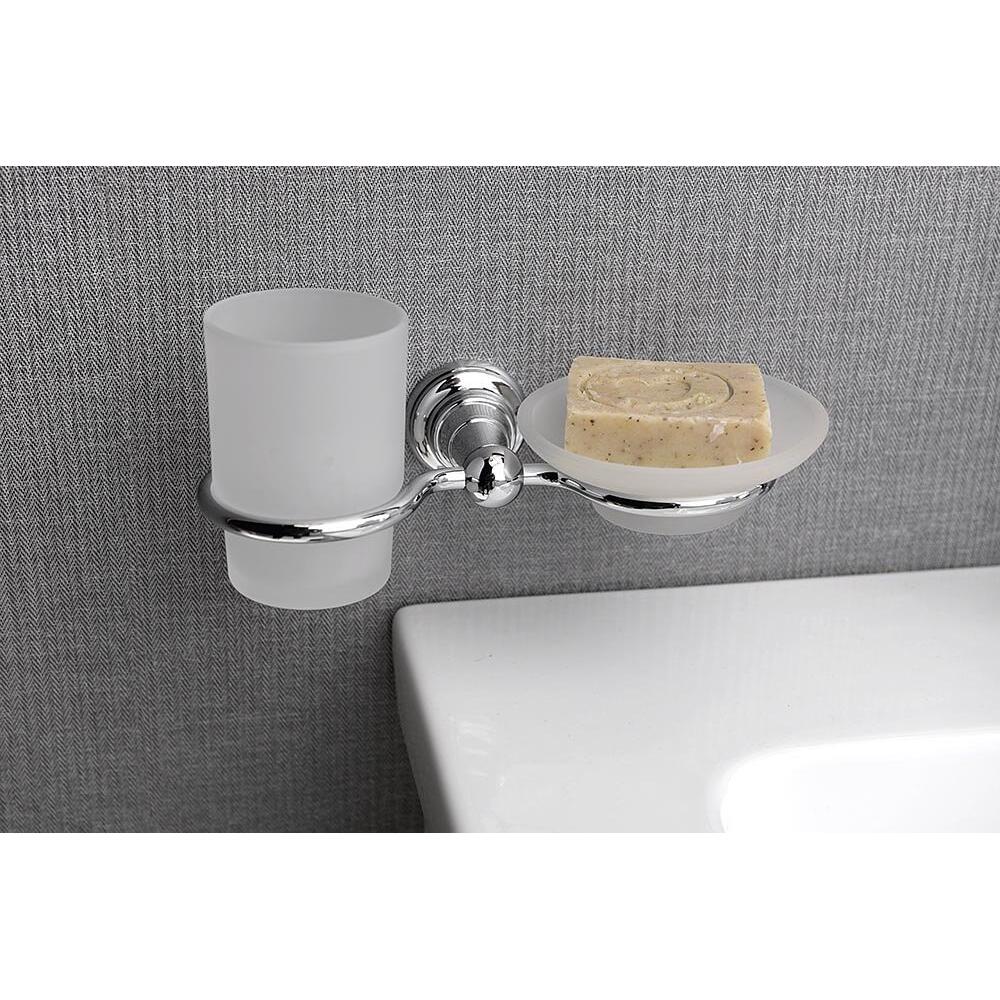 DIAMOND Seifenschale, Milchglas, Chrom