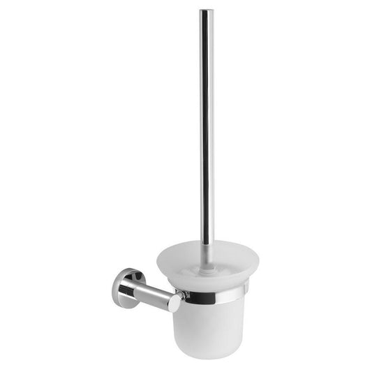 X-ROUND Hänge-WC-Bürste, Milchglas, Chrom