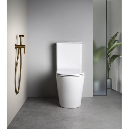 ICONIC Unterputz-Bidetarmatur mit Brausestop, rund, Gold matt
