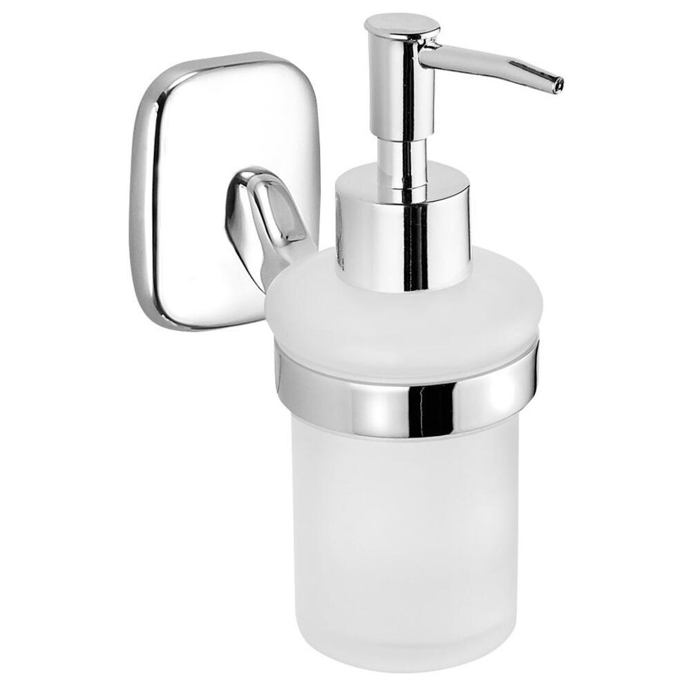 RUMBA Seifenspender 160ml, Milchglas, Chrom