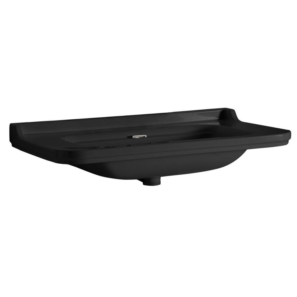 WALDORF Keramik-Waschtisch 80x55cm, schwarz matt