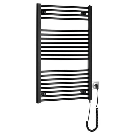 DIRECT-E Elektrischer Badheizkörper, gerade, 600x960 mm, 400 W, Schwarz